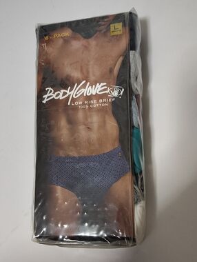 Vintage 2005 Body Glove Men's Low Rise Briefs Assorted Colors - 6Pk - Sz L 36-38